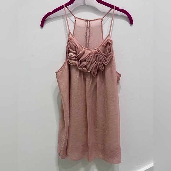 Rebecca Taylor Blush Pink Ruffle Tank Top - Picture 1 of 5